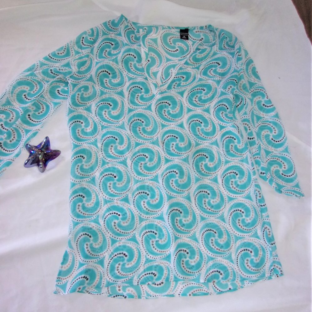 Swim suit cover up shirt womens long medium